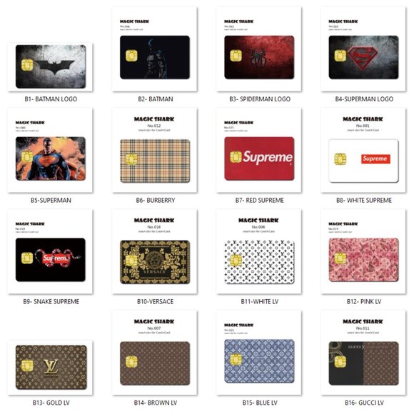Sticker Credit Card Decal Skin Black Card Large Chip